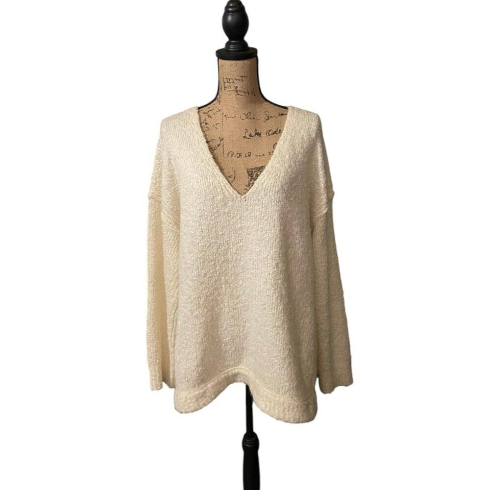 Free People Oversized V Neck Sweater